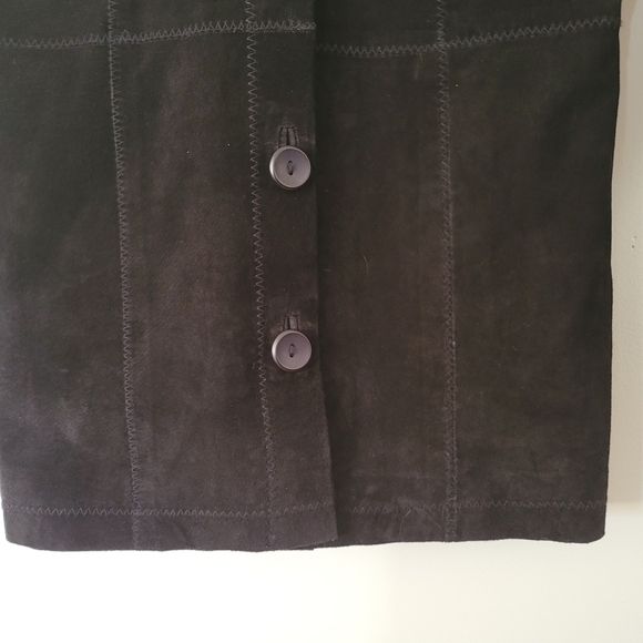 100% leather suede front jacket  veste - Picture 3 of 5